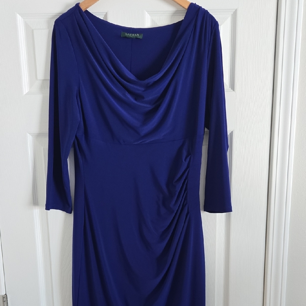Ralph Lauren Royal Blue Long Sleeve Dress